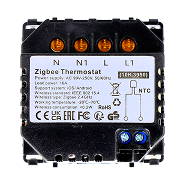 Moduł Termostat ogrzewania podłogowego ZigBee 16A Złoty