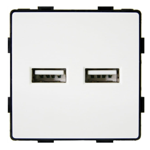 Moduł Ładowarka USB A+A 3.1A Biała do Ramek DC Smart Home
