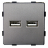 Moduł Ładowarka USB A+A 3.1A Szara do Ramek DC Smart Home