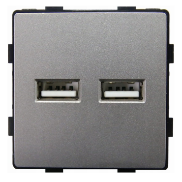 Moduł Ładowarka USB A+A 3.1A Szara do Ramek DC Smart Home