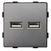 Moduł Ładowarka USB A+A 3.1A Szara do Ramek DC Smart Home