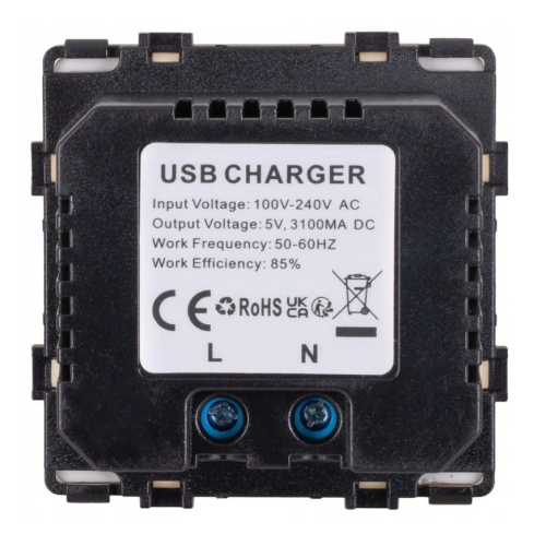 Moduł Ładowarka USB A+A 3.1A Szara do Ramek DC Smart Home