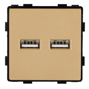 Moduł Ładowarka USB A+A 3.1A Złota do Ramek DC Smart Home