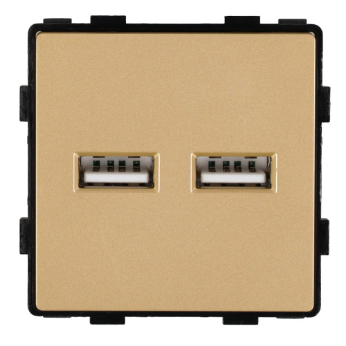 Moduł Ładowarka USB A+A 3.1A Złota do Ramek DC Smart Home