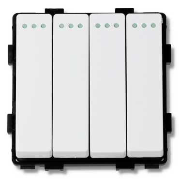 Moduł włącznik mechaniczny światła poczwórny biały