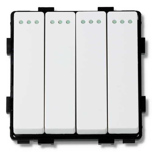 Moduł włącznik mechaniczny światła poczwórny biały