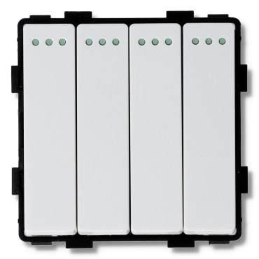 Moduł włącznik mechaniczny światła poczwórny schodowy biały