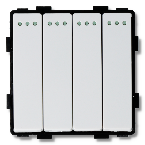 Moduł włącznik mechaniczny światła poczwórny schodowy biały