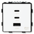 Moduł Ładowarka USB A + 2xC 65W Biała do Ramek DC Smart Home