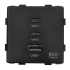 Moduł Ładowarka USB A + 2xC 65W Czarna do Ramek DC Smart Home