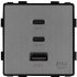 Moduł Ładowarka USB A + 2xC 65W Szara do Ramek DC Smart Home