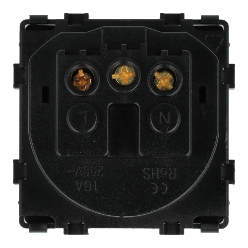 Moduł gniazda elektrycznego Schuko 230V pojedynczy czarny