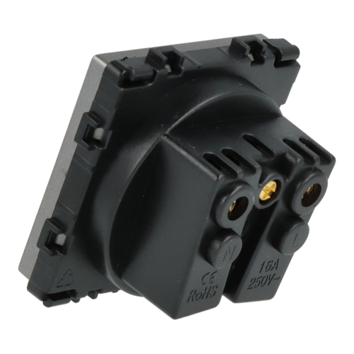 copy of Moduł gniazda elektrycznego SCHUKO 230Vpojedynczy szary