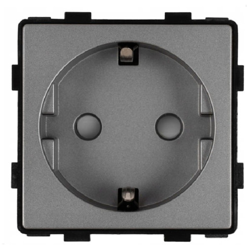 copy of Moduł gniazda elektrycznego SCHUKO 230Vpojedynczy szary