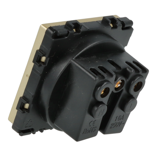 Moduł gniazda elektrycznego SCHUKO 230V pojedynczy złoty