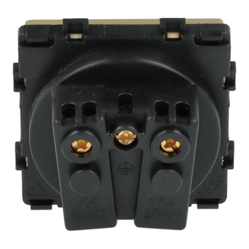 Moduł gniazda elektrycznego SCHUKO 230V pojedynczy złoty