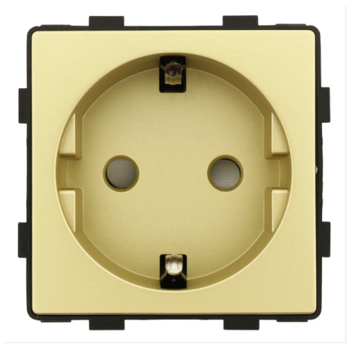 Moduł gniazda elektrycznego SCHUKO 230V pojedynczy złoty