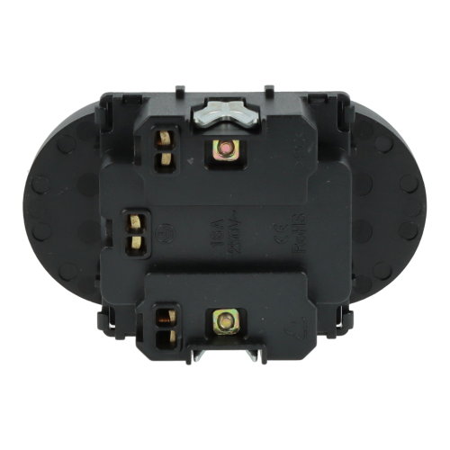 Moduł gniazda elektrycznego SCHUKO 230V podwójny czarny