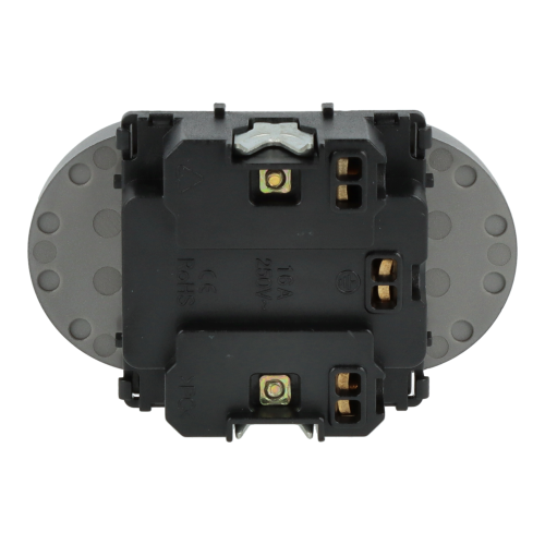 Moduł gniazda elektrycznego SCHUKO 230V podwójny szary