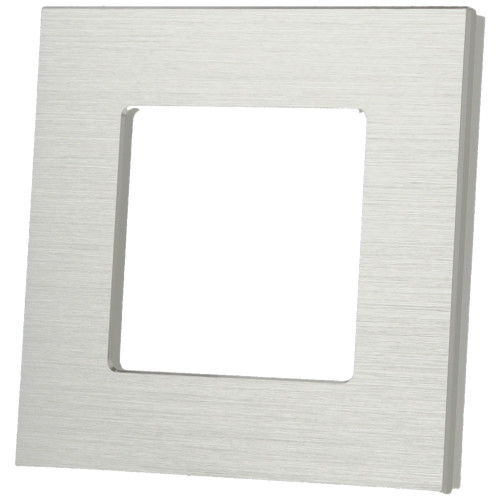 Ramka Aluminiowa Szczotkowana Pojedyncza 1F Srebrna DC Smart Home