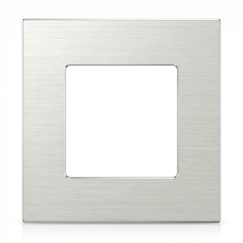 Ramka Aluminiowa Szczotkowana Pojedyncza 1F Srebrna DC Smart Home