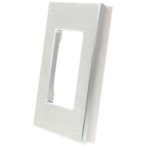 Ramka Aluminiowa Szczotkowana Pojedyncza 1F Srebrna DC Smart Home