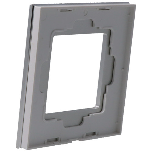 Ramka Aluminiowa Szczotkowana Pojedyncza 1F Srebrna DC Smart Home