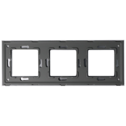 Ramka Aluminiowa Szczotkowana Potrójna 3F Srebrna DC Smart Home