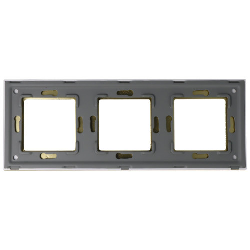 Ramka Aluminiowa Szczotkowana Potrójna 3F Złota DC Smart Home
