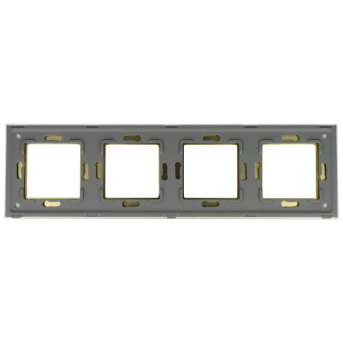 Ramka Aluminiowa Szczotkowana Poczwórna 4F Złota DC Smart Home