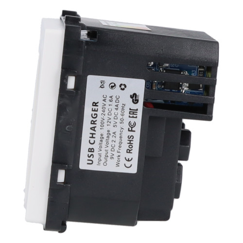 Moduł gniazda elektrycznego Schuko (bez bolca) z ładowarką USB C+C 20W 230V pojedynczy biały