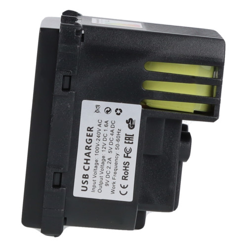 Moduł gniazda elektrycznego Schuko (bez bolca) z ładowarką USB A+C 20W 230V pojedynczy czarny