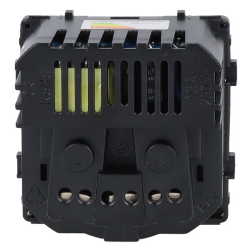 Moduł gniazda elektrycznego Schuko (bez bolca) z ładowarką USB A+C 20W 230V pojedynczy czarny