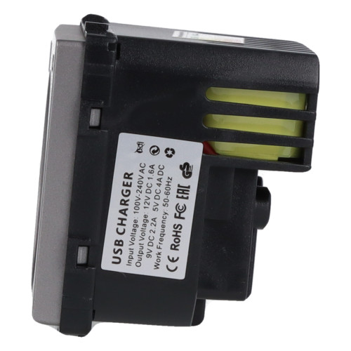Moduł gniazda elektrycznego Schuko (bez bolca) z ładowarką USB A+C 20W 230V pojedynczy szary