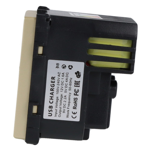 Moduł gniazda elektrycznego Schuko (bez bolca) z ładowarką USB A+C 20W 230V pojedynczy złoty