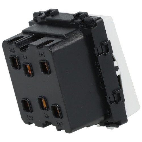 Moduł włącznik mechaniczny rolet z podtrzymaniem podwójny biały