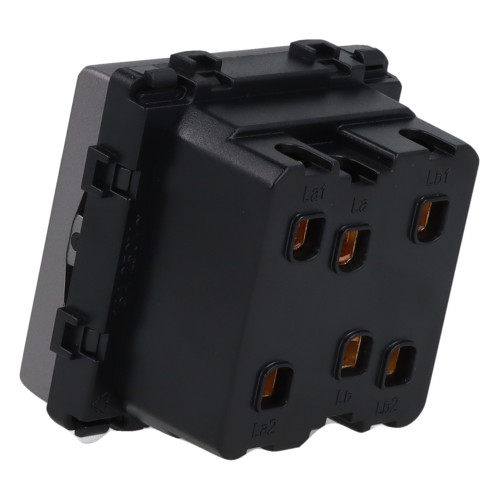 Moduł włącznik mechaniczny rolet z podtrzymaniem podwójny szary