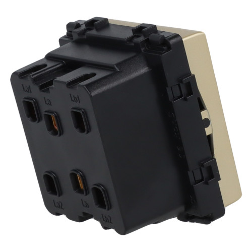 Moduł włącznik mechaniczny rolet z podtrzymaniem podwójny złoty