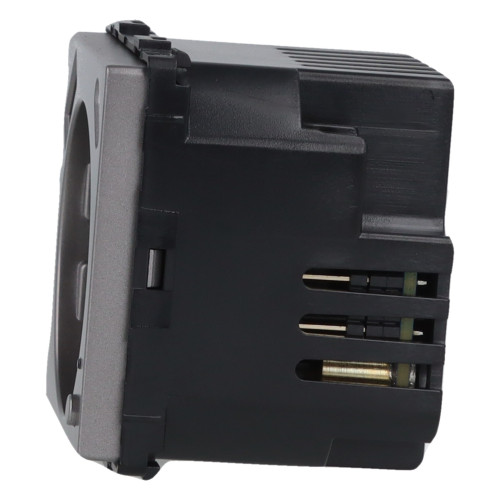 Moduł gniazda elektrycznego Schuko (bez bolca) 230V z pomiarem energii ZigBee + USB A+C 20W szary