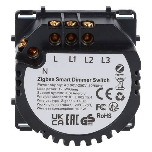 Moduł ściemniacz dotykowy podwójny ZigBee z N