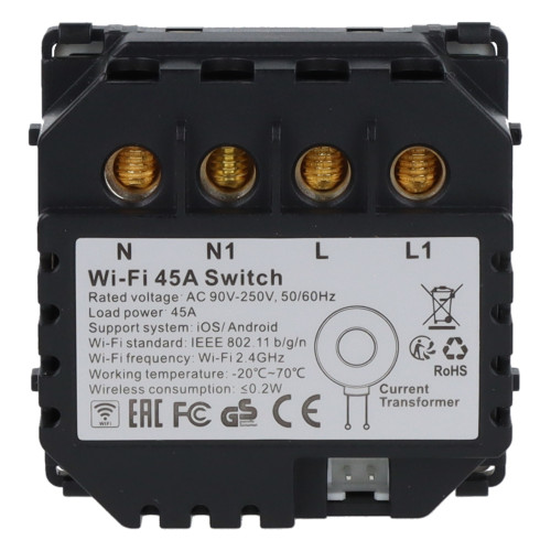 Moduł włącznika bojlera 45A Wi-Fi z pomiarem energii Złoty