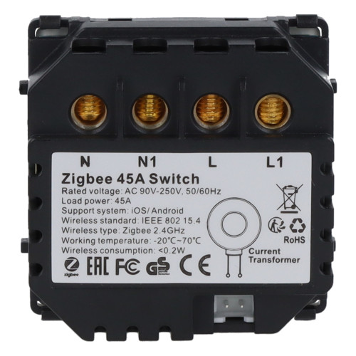 Moduł włącznika bojlera 45A ZigBee z pomiarem energii Złoty