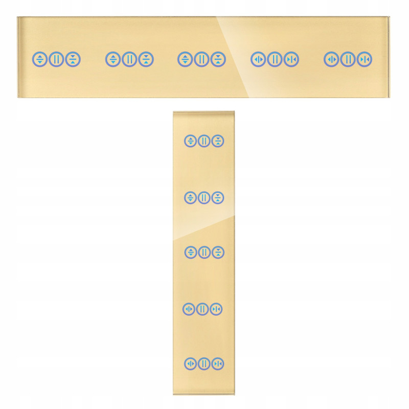 Symbole pól na panelu szklanym