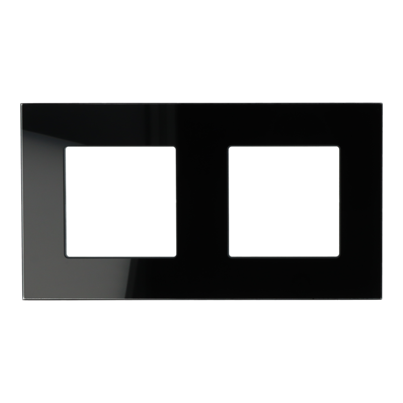 Ramka Szklana Podwójna 2F Czarna DC Smart Home