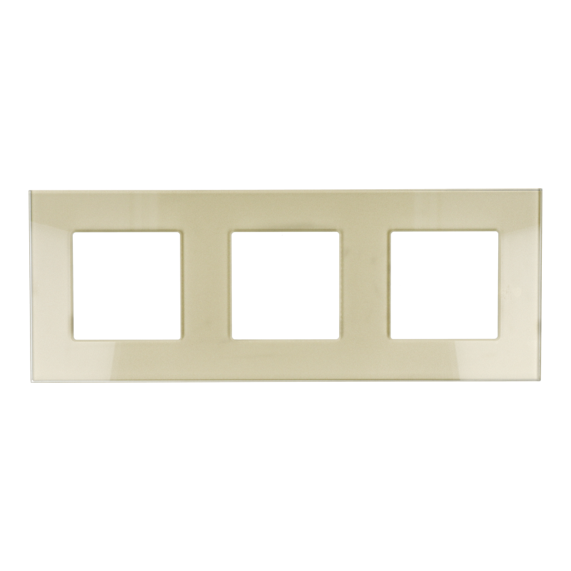 Ramka Szklana Potrójna 3F Złota DC Smart Home