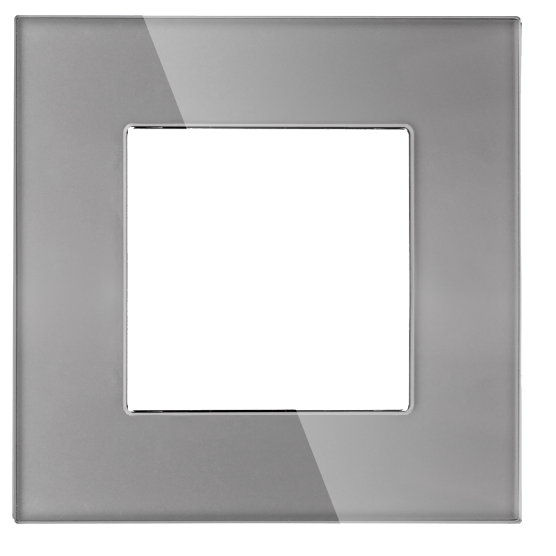 Ramka Szklana Pojedyncza 1F Szara DC Smart Home