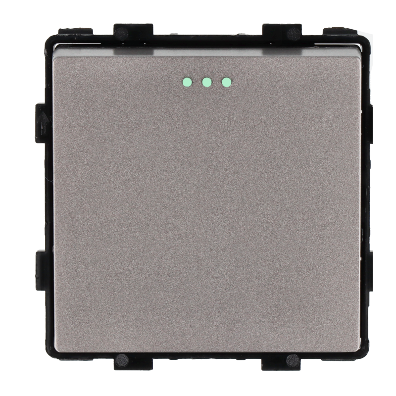 Moduł włącznik mechaniczny światła pojedynczy schodowy szary