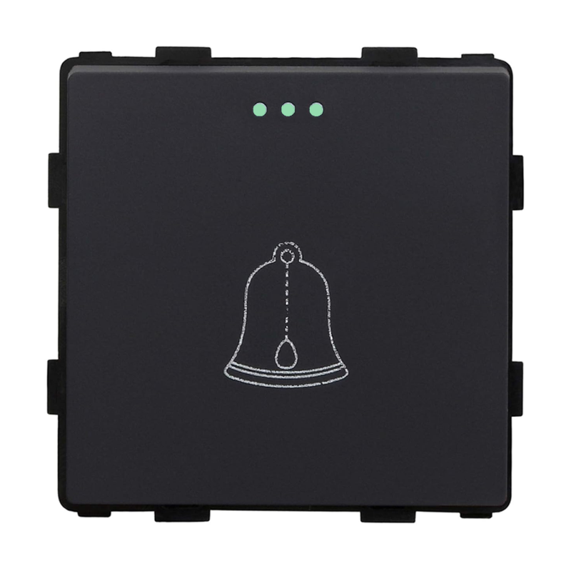 Moduł włącznik mechaniczny dzwonkowy impulsowy czarny